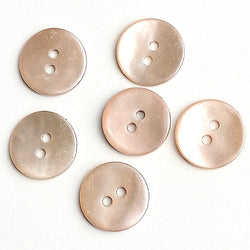 1/2" Pale Pink Pearl Shell 2-hole Buttons, 10 for $8.60   #193-D