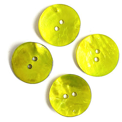 Bright Green Shiny Agoya Shell Button, 9/16" or 3/4"