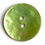 Re-Stocked, 7/8" Apple Green Pearl Shell 2-hole 23mm Button, # 479-D