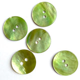 7/8" Apple Green Pearl Shell 2-hole Button,   # 360479-D