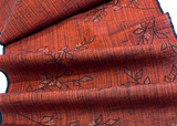 Rust with Branches Vintage Kimono Wool Blend from Japan By the Yard  #624