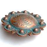 Copper/Green Patina Telluride Engraved Concho 1.5" Screwback  #SWM-13