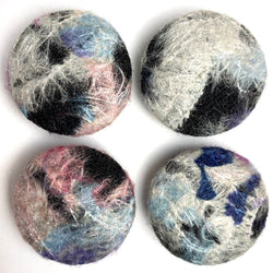 SALE Large Artisan Fabric Covered Buttons; Set of 4,  1-1/4"  #OT-75