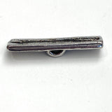 Arrow Button, 1" Pewter Rectangle from Green Girl Studios