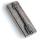 Arrow Button, 1" Pewter Rectangle from Green Girl Studios