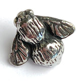 Bee Button, Tiny 3/8" Pewter from Green Girl Studios #338