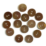 Bronze Iridescent Brown 1/2" Pearl Shell 2-hole Button, Pack of 11   #181- D