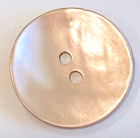 7/8" Pale Pink Pearl Shell 2-hole Button,  #484-D