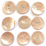 7/8" Pale Pink Pearl Shell 2-hole Button,  #484-D