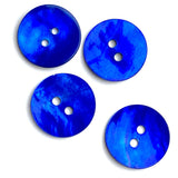 1" Cobalt Blue Pearl Shell 2-hole Button, $2.50 each  #380096-D