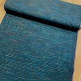 LAST YARD Dark Teal Blue/Green/Red/Gold Northern Lights Cotton Rustic Stripes, by the yard #CHL-127