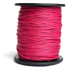 Dark Pink Cording, Leather Look Waxed Cotton 1mm by the 76-yard roll $15.20