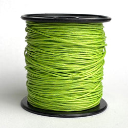 Lime Cording, Leather Look Waxed Cotton 1mm by the 76-yard roll $15.20