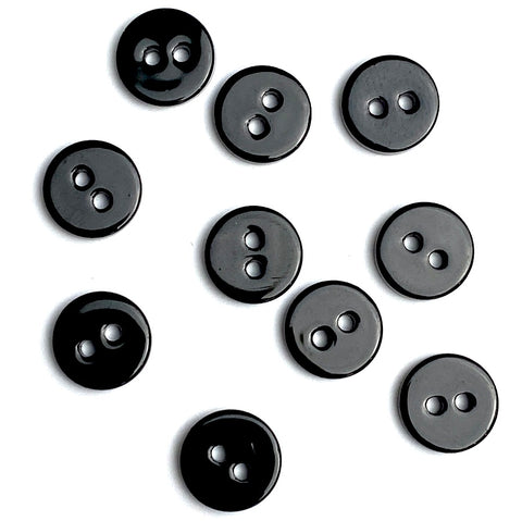 3/8" Black River Shell 2-hole Button, TEN for $8.15 # 2255
