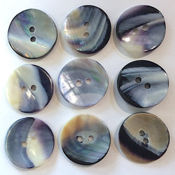 Mermaid's Indigo 3/4" Shell Buttons, Pack of 7   #2315