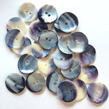 Mermaid's Indigo 5/8" Blue Mussel Shell Buttons, Pack of 9   #2392