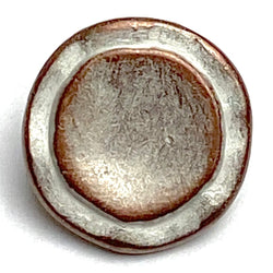 Rustic Roundish Copper-White 9/16" Smaller Size Shank Button #SWC-92