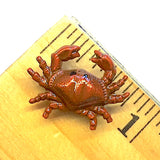 Crab Button, 5/8" Metal, Red