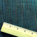 LAST YARD Dark Teal Blue/Green/Red/Gold Northern Lights Cotton Rustic Stripes, by the yard #CHL-127