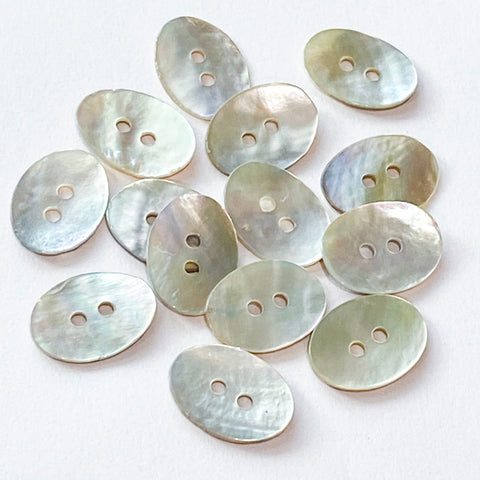 Summer flower buttons - Mother of Pearl Shell Buttons 30mm - set of 4 eco  friendly natural buttons