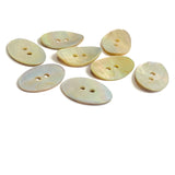 Oval Pearl Button, 7/8" Natural Mother of Pearl Shell, #KB903