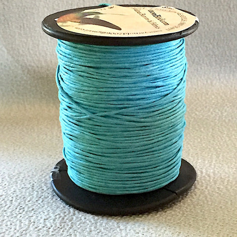 Turquoise Cording, Leather Look Cotton 1mm by the 76-yard roll $15.20