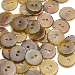 Semi-Clear Sarsaparilla Honey Brown Shell Button, 9/16", TWENTY for $8.25  #KB906