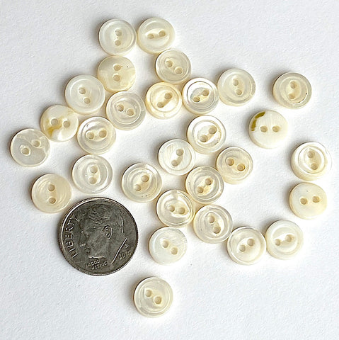 Mother of Pearl Apple Shaped Shell Rare Buttons