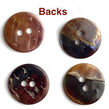 Tortoise Shell Translucent Shell Button from Japan, 9/16", TWENTY for $7.00  #KB913