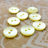 1/2" Ivory Shell 2-hole Button, 6 for $5.10   #23-160