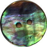 Greens + Blues Vivid Abalone 1" Two-Hole Button  #2258