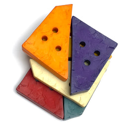 SALE $1.75! Giant Faux Wood Trapezoid Button with 3 holes, Pick Your Color, 2-3/4".