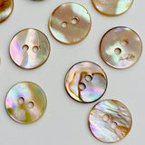 1/2" Golden Beige Abalone 2-hole Button, Pack of 10  #877D