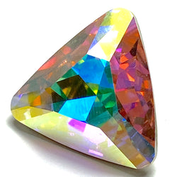 Last ones, Triangle Aurora Borealis Genuine Swarovski Button, Shank Back 1" #SC-1387