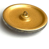 LARGE Purple/Forest/Pearl/Gold Czech Glass Button 1-5/8", Susan Clarke  #SC278C