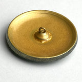 Forest/Gold Czech Glass Button 1-5/8", Handpainted by Susan Clarke  #SC278A