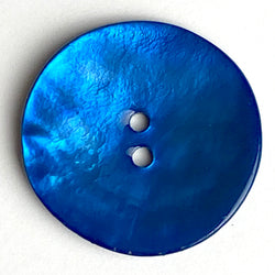 Royal Blue Shiny Agoya 2-Hole Button 1"  #1231
