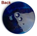 Royal Blue Shiny Agoya 2-Hole Button 1"  #1231