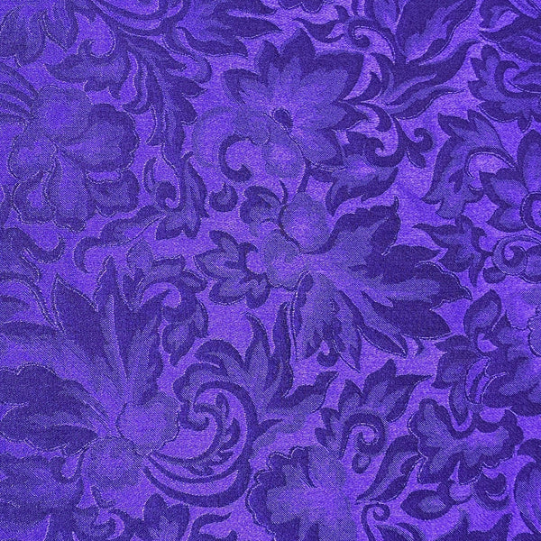 SALE Purple Silk Chiaroscuro Jacquard, Hyacinth/Black, By the Yard. #613