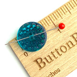 Tiny Bubbles Vintage Glass Buttons, 3/4" Teal Green   #BK285