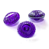Purple Sparkle-Berry Vintage Czech Glass Buttons 3/4"   #BK820