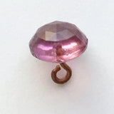 SALE Purple Amethyst-Color Clear Vintage Buttons, Faceted Glass 3/8" # GL305