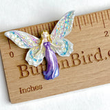 Fairy Mother in Purple, Sparkly Artisan Button, 1-1/2"