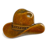 Brown Western Cowboy/Cowgirl Hat Metal Button, 3/4"