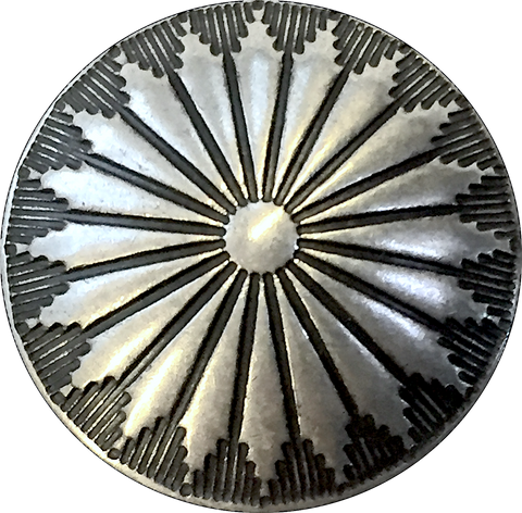 Mesa Sunflower 1" Silver Concho Button with Shank  #SW-62