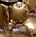 5/8" Bear Claws Brass Concho Button # WN33B