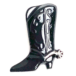Black Western Boot Metal Button, 3/4"