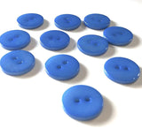 3/8" Bright Blue River Shell 2-hole Button, TEN for $8.00   #2248