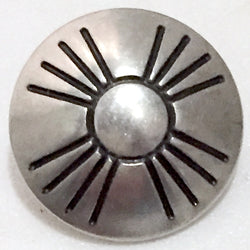 3/4" concho southwest zia button silver 