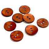 Rust/Copper Velvet Agoya Shell 5/8" 2-hole Button, Pack of 8 for $7.20   #1220